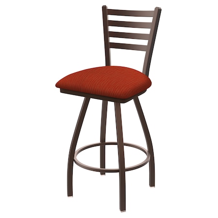 Holland Bar Stool Co 30" Swivel Bar Stool, Brnz Finish, Graph Poppy Seat X410